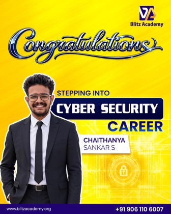 Chaithnya Sankar S, placed as Cyber security