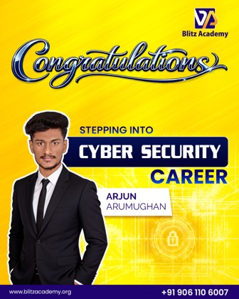 Arjun Arumukhan, placed as Cyber security